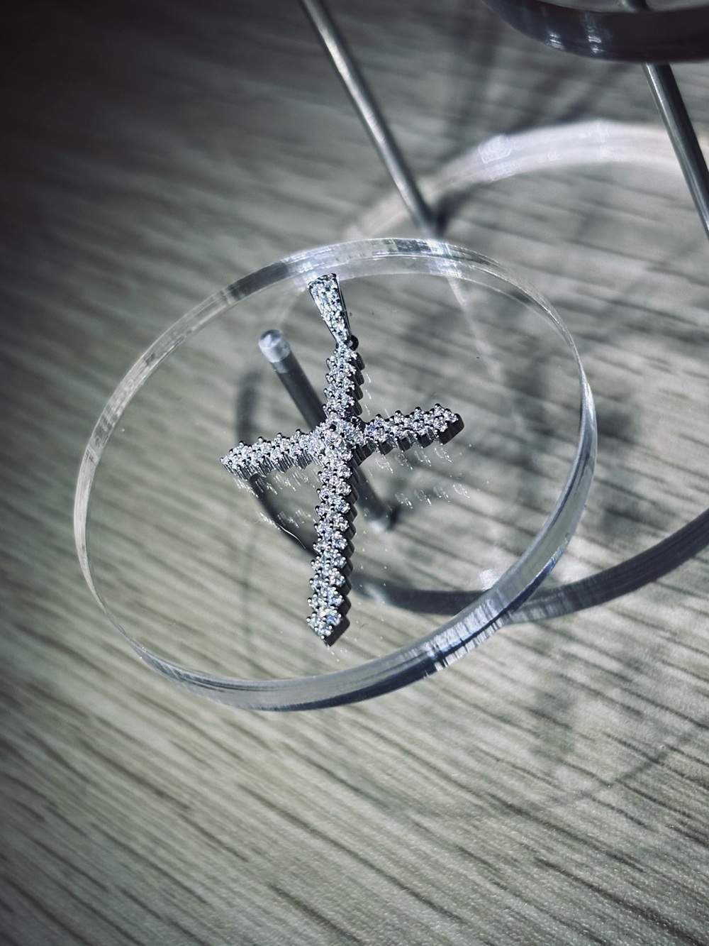 VVS Moissanite Pave' Cross Pendant